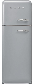 Серебристый холодильник Smeg FAB30LSV5