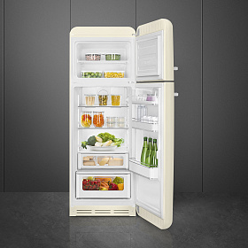 Бежевый холодильник в стиле ретро Smeg FAB30RCR5 фото 2 фото 2