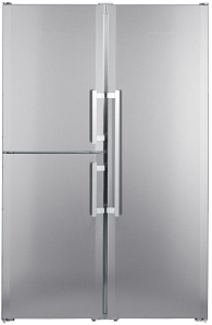 Серебристый холодильник Liebherr SBSef 7343