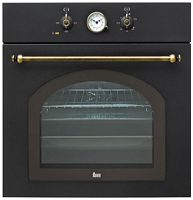 Духовой шкаф чёрного цвета в стиле ретро Teka HGR 650 ANTHRACITE