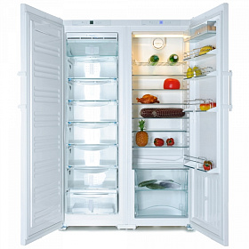 Двухдверный белый холодильник Liebherr SBS 7252