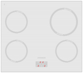 Белая 4-х конфорочная варочная панель Zigmund & Shtain CIS 299.60 WX