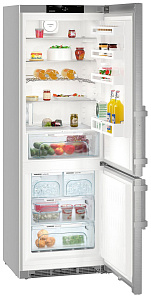 Серебристые двухкамерные холодильники Liebherr Liebherr CNef 5745
