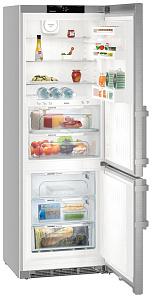 Серебристые двухкамерные холодильники Liebherr Liebherr CBNef 5735