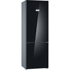 Чёрный двухкамерный холодильник Bosch KGN49SB3AR