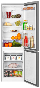 Серебристый холодильник Beko RCNK 321 K 00 S