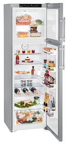 Серебристые двухкамерные холодильники Liebherr Liebherr CTNesf 3663