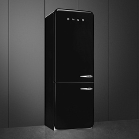 Чёрный холодильник 2 метра Smeg FAB38LBL5 фото 2 фото 2