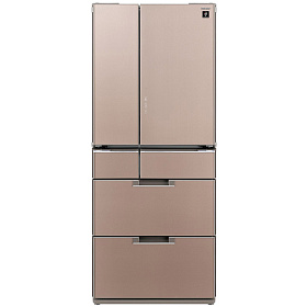 Широкий холодильник с нижней морозильной камерой Sharp SJ-GF60AT