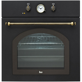 Духовой шкаф чёрного цвета в стиле ретро Teka HR 750 ANTHRACITE B