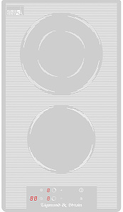 Белая 2-х конфорочная варочная панель Zigmund & Shtain CN 36.3 W