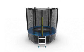 Батут для квартиры EVO FITNESS JUMP External + Lower net, 6ft (синий) + нижняя сеть фото 3 фото 3