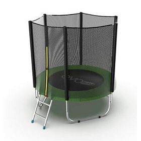 Батут для квартиры EVO FITNESS Jump External, диаметр 6ft (зеленый)