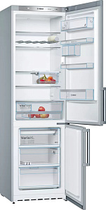 Двухкамерный серебристый холодильник Bosch KGE39AL3OR фото 2 фото 2