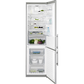 Серебристый холодильник Electrolux EN3886MOX