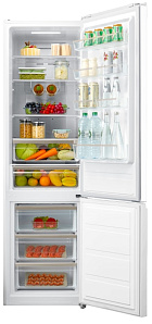 Белый холодильник Korting KNFC 62017 GW фото 2 фото 2
