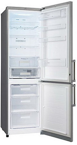 Недорогой бесшумный холодильник LG GA-B 489 YAKZ