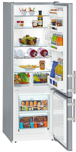 Серебристые двухкамерные холодильники Liebherr Liebherr CUsl 2811