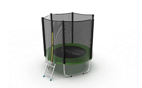 Батут для детей EVO FITNESS Jump External, диаметр 6ft (зеленый) фото 3 фото 3