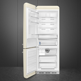 Бежевый холодильник в стиле ретро Smeg FAB38LCR5 фото 2 фото 2