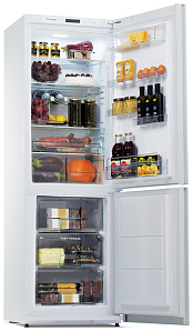 Двухкамерный холодильник Snaige RF 36 NG-Z 10027 G белое стекло