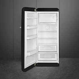 Чёрный маленький холодильник Smeg FAB28LBL3 фото 2 фото 2