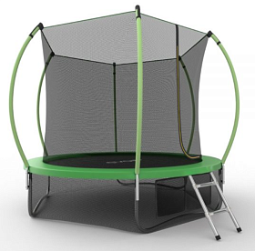 Батут для детей EVO FITNESS JUMP Internal + Lower net, 8ft (зеленый) + нижняя сеть фото 3 фото 3