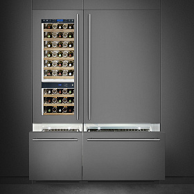Двухкамерный двухкомпрессорный холодильник Smeg RI96RSI фото 4 фото 4