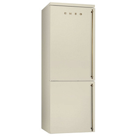 Двухкамерный бежевый холодильник Smeg FA8003POS