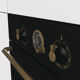 Духовой шкаф чёрного цвета в стиле ретро Gorenje BO 7530 CLB фото 4 фото 4