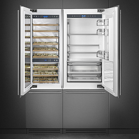 Двухкамерный двухкомпрессорный холодильник с No Frost Smeg RI76RSI фото 3 фото 3