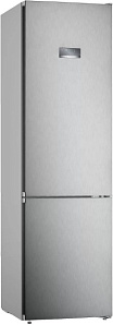 Двухкамерный серебристый холодильник Bosch KGN39VL25R