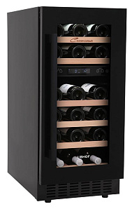 Узкий встраиваемый винный шкаф LIBHOF CXD-28 black фото 2 фото 2