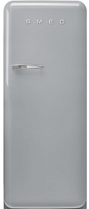 Серебристый холодильник Smeg FAB28RSV5