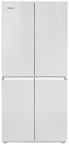 Многокамерный холодильник Ginzzu NFK-425 белое стекло