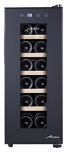 Узкий винный шкаф LIBHOF AP-12 black фото 2 фото 2