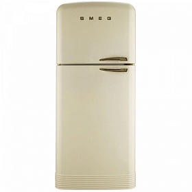 Двухкамерный бежевый холодильник Smeg FAB50LCRB