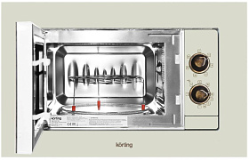 Микроволновая печь ретро стиль Korting KMI 820 RB фото 4 фото 4