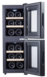 Узкий винный шкаф LIBHOF APD-12 black фото 4 фото 4