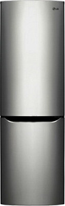 Серебристый двухкамерный холодильник LG GA-B 429 SMCZ