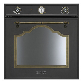 Черный электрический духовой шкаф Smeg SC750AO-8