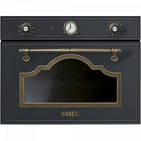 Встраиваемый электрический духовой шкаф с функцией свч Smeg SF4750MCAO