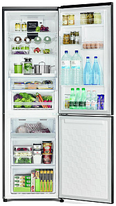 Чёрный двухкамерный холодильник Hitachi R-BG 410 PU6X GBK фото 3 фото 3