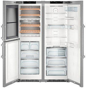 Серый холодильник Liebherr SBSes 8496