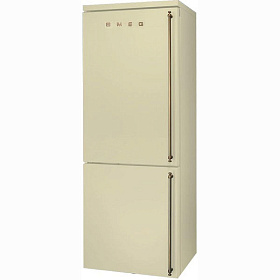 Двухкамерный бежевый холодильник Smeg FA8003PS
