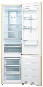 Двухкамерный холодильник цвета слоновой кости Korting KNFC 62017 B фото 2 фото 2
