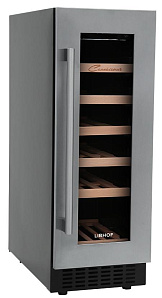 Узкий винный шкаф LIBHOF CX-19 silver