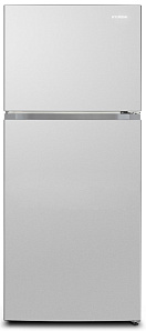 Серебристый двухкамерный холодильник Hyundai CT5045FIX нерж сталь