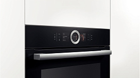 Встраиваемый черный электрический духовой шкаф 60 см Bosch HBG 636BB1 фото 3 фото 3