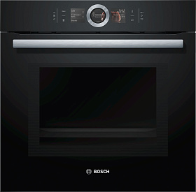 Чёрный электрический духовой шкаф Bosch HMG6764B1